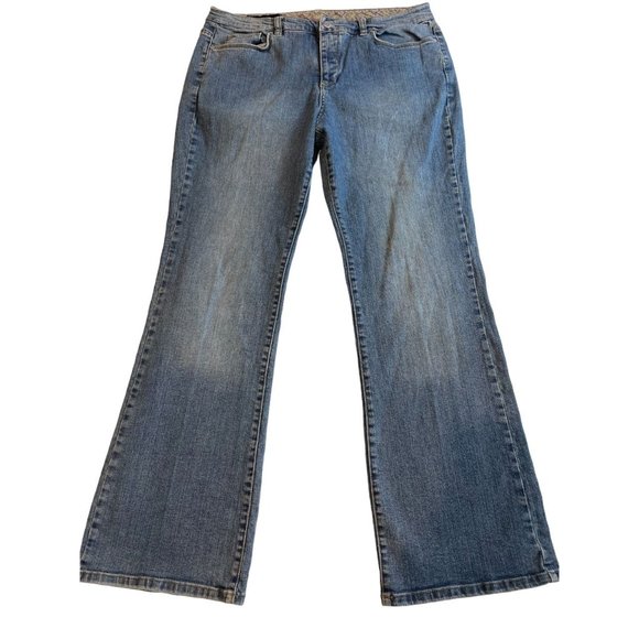 Ashley Womens Jeans Vintage 1980s Bootcut Leg Mid Rise Cotton Blue SZ 14 Average - Picture 1 of 10